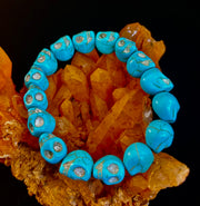 Turquoise Skull Energy Bracelet 💀💙