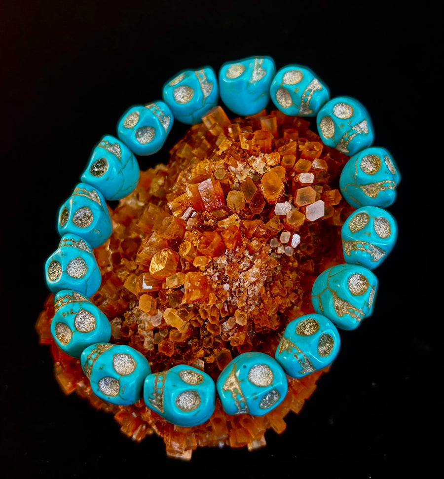 Turquoise Skull Energy Bracelet 💀💙