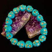 Turquoise Skull Energy Bracelet 💀💙