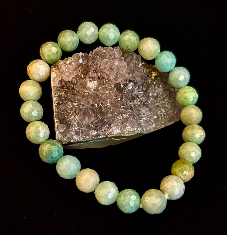 Amazonite Multifaceted Serenity Bracelet – Seafoam & Sand Collection 🌊✨ (Two amazing choices!)