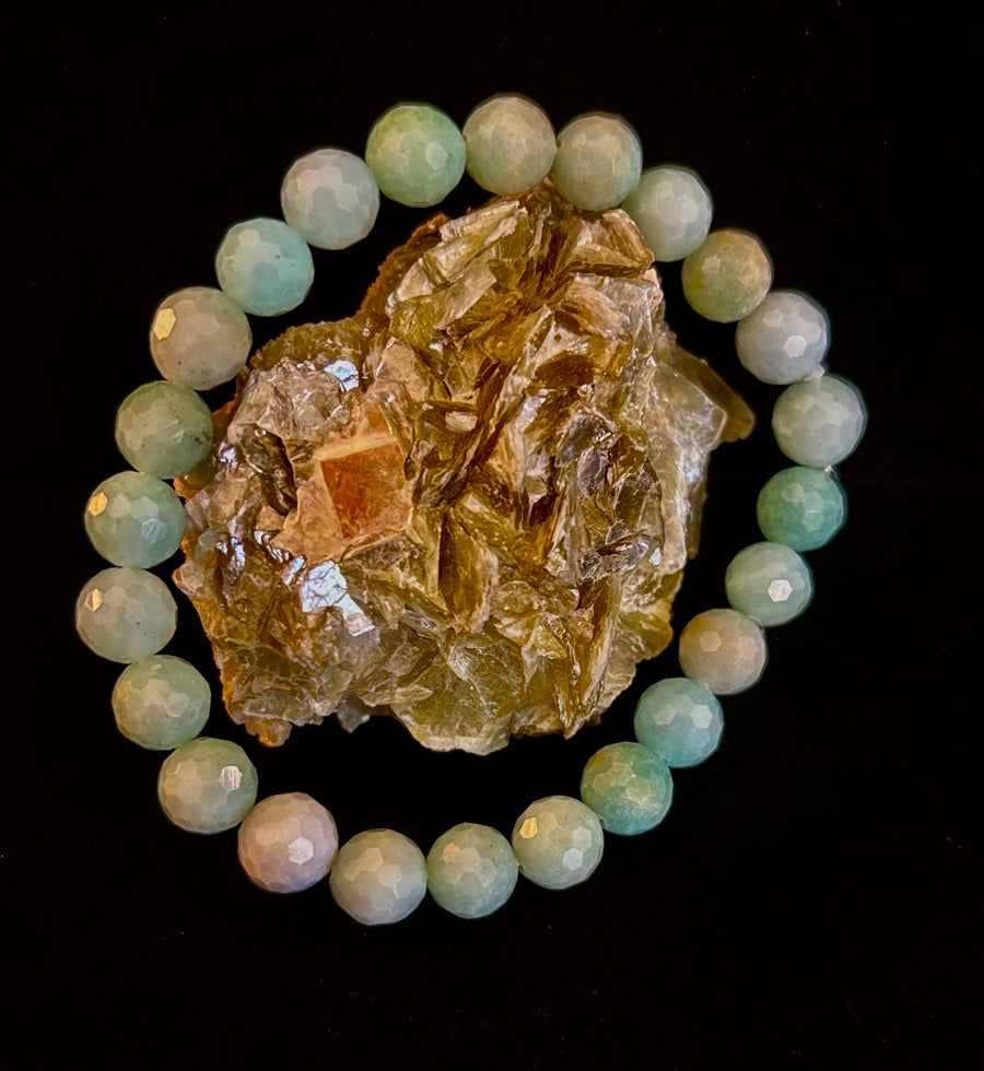 Amazonite Multifaceted Serenity Bracelet – Seafoam & Sand Collection 🌊✨ (Two amazing choices!)