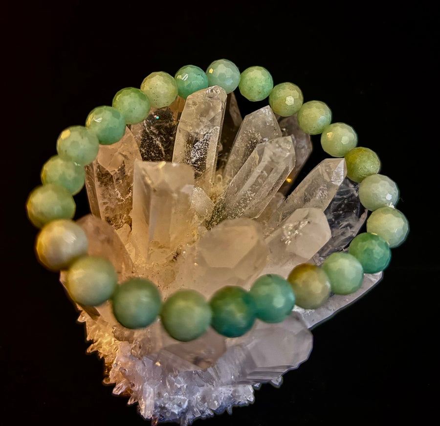 Amazonite Multifaceted Serenity Bracelet – Seafoam & Sand Collection 🌊✨ (Two amazing choices!)
