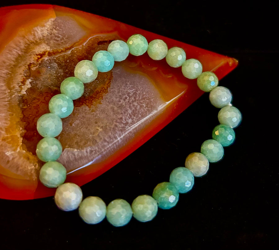 Amazonite Multifaceted Serenity Bracelet – Seafoam & Sand Collection 🌊✨ (Two amazing choices!)