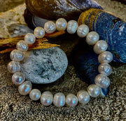 Luminous Grace Freshwater Pearl Bracelet – 6mm & 8mm White Pearl Stretch Bracelet