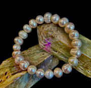 Luminous Grace Freshwater Pearl Bracelet – 6mm & 8mm White Pearl Stretch Bracelet
