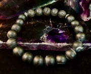 Men’s Grounded Energy Sardonyx Diffuser Bracelet – Matte Black Essential Oil Bracelet (7.5” & 8”)