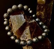 Men’s Grounded Energy Sardonyx Diffuser Bracelet – Matte Black Essential Oil Bracelet (7.5” & 8”)
