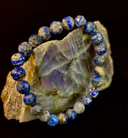 Clarity & Confidence Lapis Lazuli Bracelet – 8mm Polyhedral Gemstone Bracelet