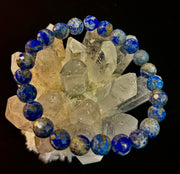 Clarity & Confidence Lapis Lazuli Bracelet – 8mm Polyhedral Gemstone Bracelet