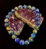 Clarity & Confidence Lapis Lazuli Bracelet – 8mm Polyhedral Gemstone Bracelet