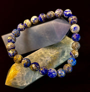 Clarity & Confidence Lapis Lazuli Bracelet – 8mm Polyhedral Gemstone Bracelet
