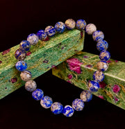 Clarity & Confidence Lapis Lazuli Bracelet – 8mm Polyhedral Gemstone Bracelet