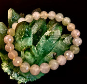Harmony & Prosperity Xiuyan Jade Bracelet – 8mm Polyhedral Serpentine Gemstone