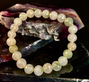 Harmony & Prosperity Xiuyan Jade Bracelet – 8mm Polyhedral Serpentine Gemstone