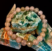 Harmony & Prosperity Xiuyan Jade Bracelet – 8mm Polyhedral Serpentine Gemstone