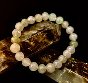 Harmony & Prosperity Xiuyan Jade Bracelet – 8mm Polyhedral Serpentine Gemstone