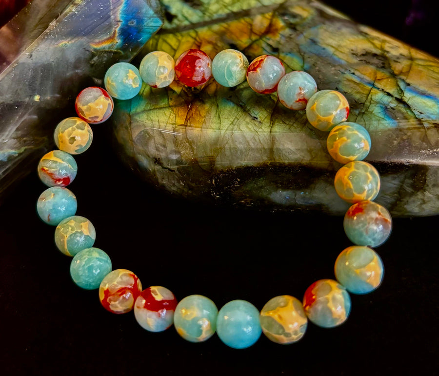 Transformation Energy Snake Skin Jasper Bracelet – 8mm Natural Gemstone