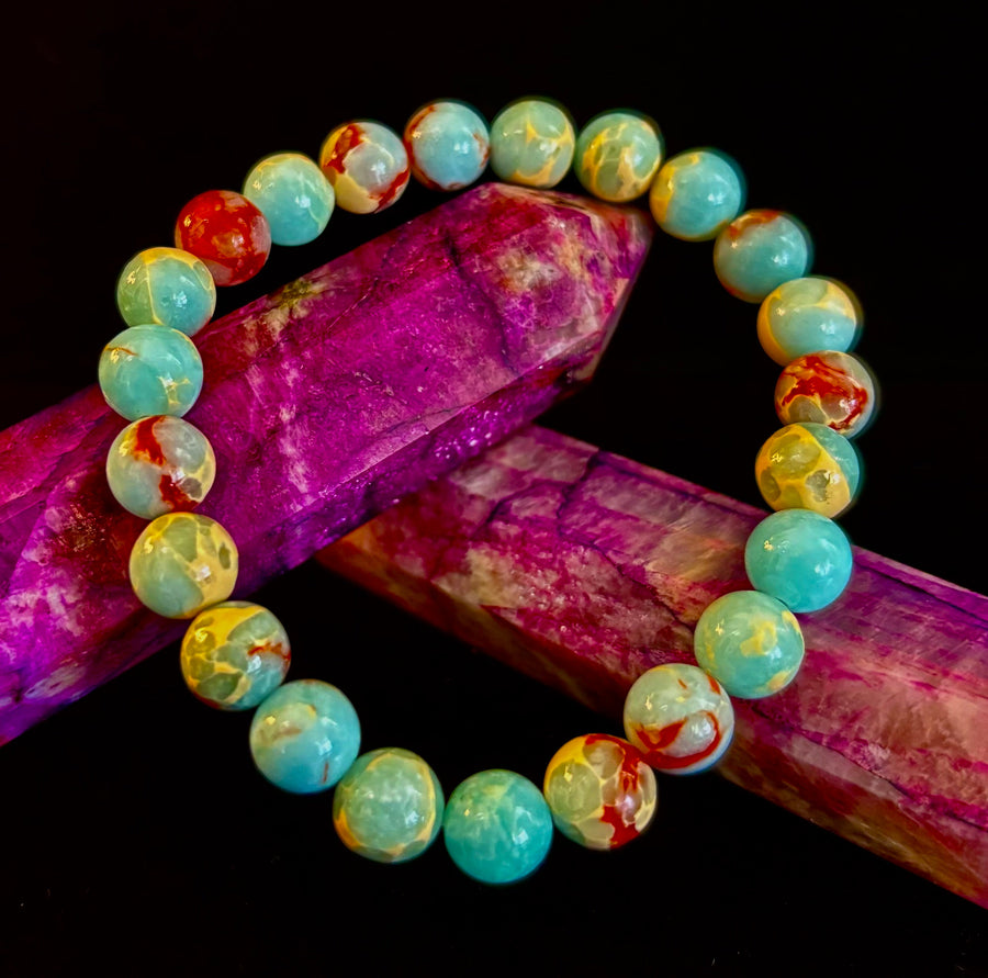 Transformation Energy Snake Skin Jasper Bracelet – 8mm Natural Gemstone