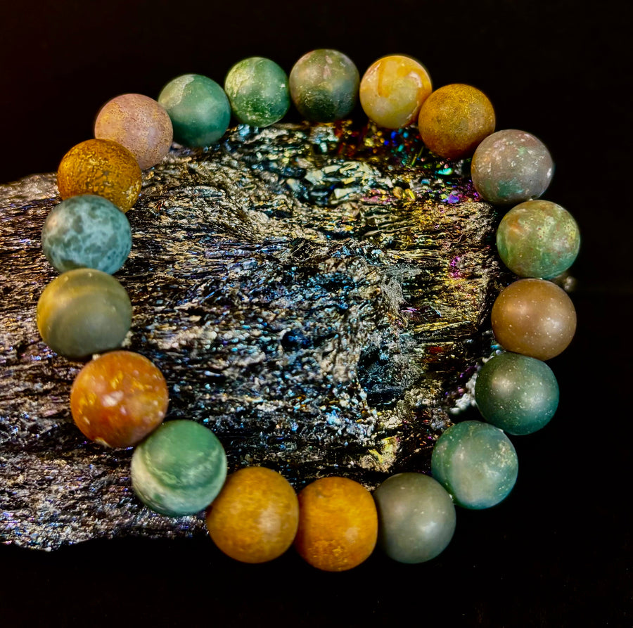 Grounded Strength Fancy Jasper Power Bracelet – 10mm Matte Gemstone