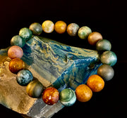 Grounded Strength Fancy Jasper Power Bracelet – 10mm Matte Gemstone