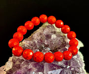 🔥 Wicked Glam Fire Energy Bracelet – Orange Howlite Power Statement 🔥