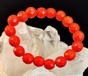 🔥 Wicked Glam Fire Energy Bracelet – Orange Howlite Power Statement 🔥
