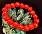 🔥 Wicked Glam Fire Energy Bracelet – Orange Howlite Power Statement 🔥