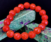 🔥 Wicked Glam Fire Energy Bracelet – Orange Howlite Power Statement 🔥