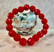 🔥 Wicked Glam Fire Energy Bracelet – Orange Howlite Power Statement 🔥