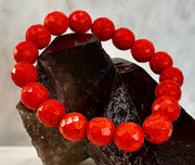 🔥 Wicked Glam Fire Energy Bracelet – Orange Howlite Power Statement 🔥