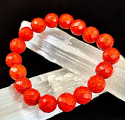 🔥 Wicked Glam Fire Energy Bracelet – Orange Howlite Power Statement 🔥