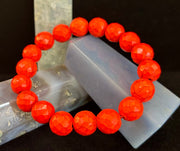🔥 Wicked Glam Fire Energy Bracelet – Orange Howlite Power Statement 🔥