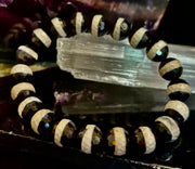 Tibetan Agate Protection Bracelet – Faceted Energy Beads (8mm / 10mm)