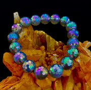 Wicked Glam Disco Ball Prism Bracelet – Mystic Gray Agate (12mm)
