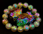 Wicked Glam Disco Ball Prism Bracelet – Mystic Gray Agate (12mm)