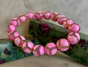 Pink Tibetan Agate Bracelet