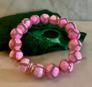 Pink Tibetan Agate Bracelet