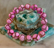 Pink Tibetan Agate Bracelet