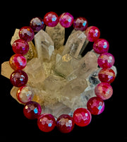 Fuchsia Prism Power Bracelet – Mystic Banded Agate (3 bead size options!)