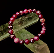 Fuchsia Prism Power Bracelet – Mystic Banded Agate (3 bead size options!)