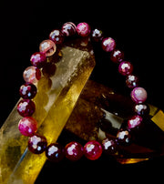 Fuchsia Prism Power Bracelet – Mystic Banded Agate (3 bead size options!)