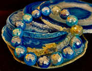Mystic Blue Banded Agate Bracelet