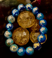 Mystic Blue Banded Agate Bracelet