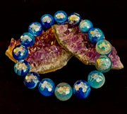 Mystic Blue Banded Agate Bracelet