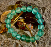 Seafoam Tide Recycled Glass Bracelet