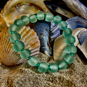 Seafoam Tide Recycled Glass Bracelet