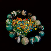 Wicked Fabulous Emerald Tide – Green Banded Agate Bracelet