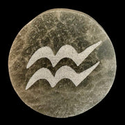 Zodiac Selenite Cleansing Coin – Crystal Cleansing & Astrology Energy Disc