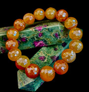 Creamy Golden Topaz Faceted Agate Bracelet
