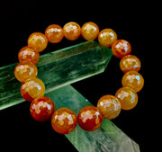Creamy Golden Topaz Faceted Agate Bracelet